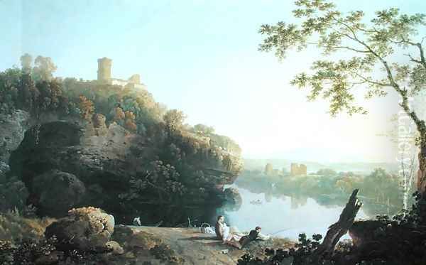 Classical Landscape: View on the Arno Oil Painting by Richard Wilson