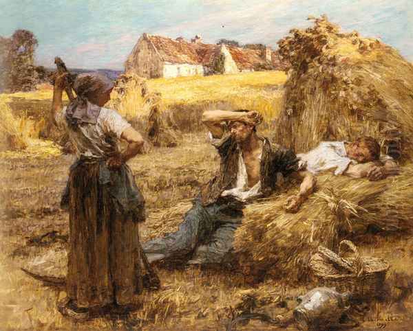 Le Reveil du Faucheur Oil Painting by Leon Augustin Lhermitte