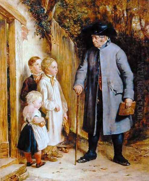 The Village Schoolmaster, 1881 Oil Painting by Charles West Cope