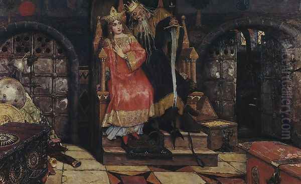 Kashchei the Immortal. (1917-1928) Oil Painting by Viktor Vasnetsov