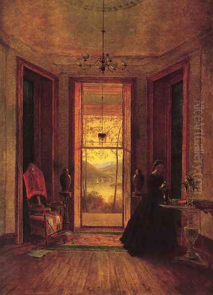 A Home on the Hudson Oil Painting by Thomas Worthington Whittredge