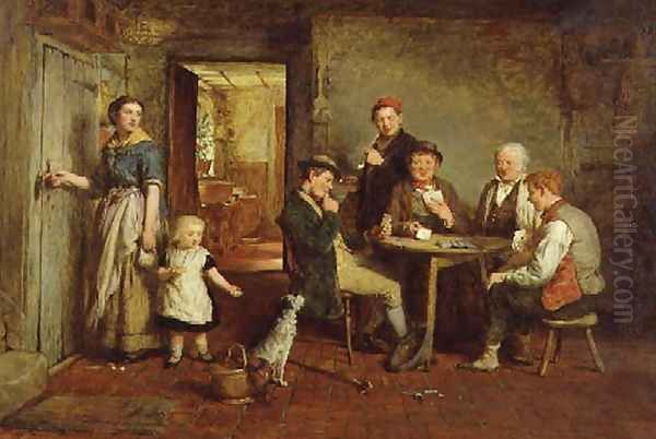 The Card Players, 1869 Oil Painting by George Smith