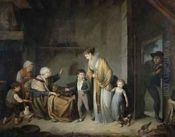 The Lesson in Charity Oil Painting by Henri-Nicolas Van Gorp