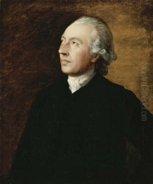 Portrait Of The Rev. Humphry Gainsborough (1718-76), Half-length, In A Black Coat Oil Painting by Thomas Gainsborough