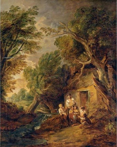 The Cottage Door Oil Painting by Thomas Gainsborough