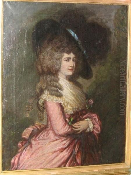 Portrait Of Georgiana, Duchess Of Devonshire Oil Painting by Thomas Gainsborough