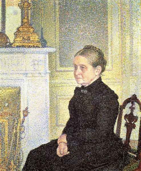 Portrait of Madame Charles Maus Oil Painting by Theo van Rysselberghe