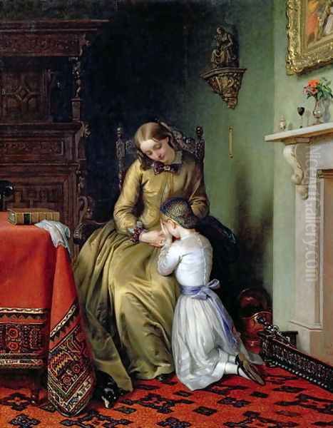 Prayertime 1854 Oil Painting by Charles West Cope