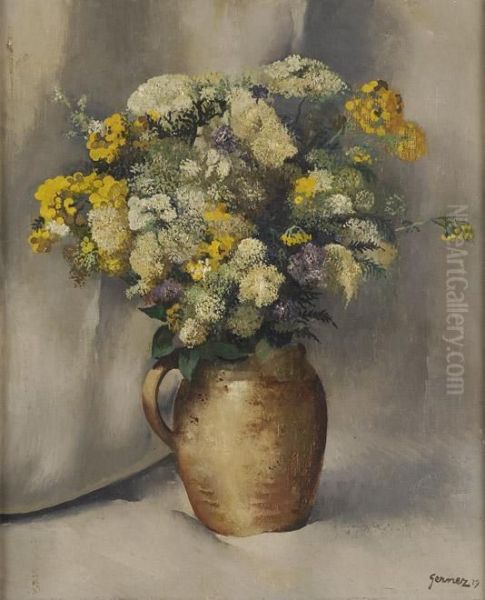 Blumenstilleben. Oil Painting by Paul-Elie Gernez