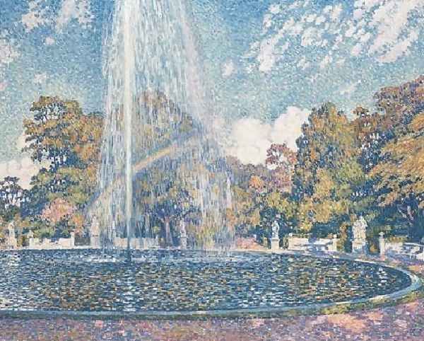 The Fountain Oil Painting by Theo van Rysselberghe