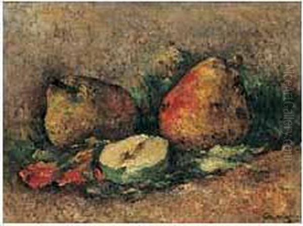 Poires Et Pomme Oil Painting by Paul-Elie Gernez