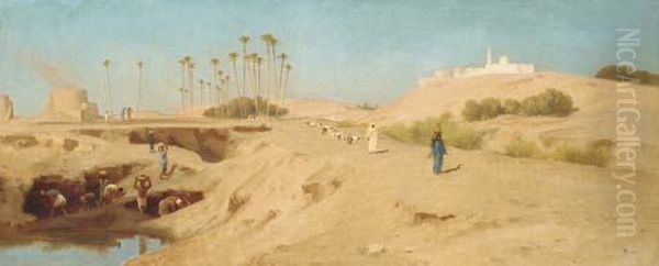 Brickmakers In Egypt Oil Painting by Frederick Goodall