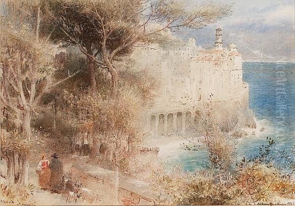 Atrani Near Amalfi Oil Painting by Albert Goodwin