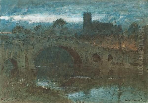 Aylesford On The Medway Oil Painting by Albert Goodwin