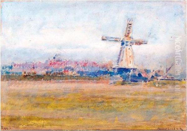 View Of Rye Oil Painting by Albert Goodwin