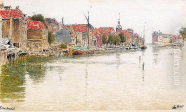 Dordrecht Oil Painting by Albert Goodwin