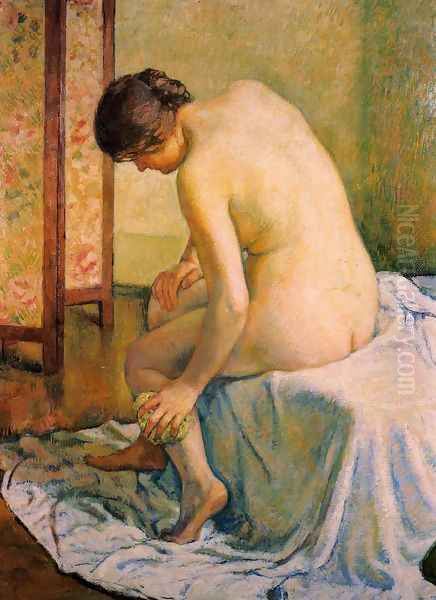 Bather Oil Painting by Theo van Rysselberghe