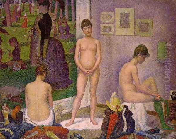 Models Oil Painting by Georges Seurat