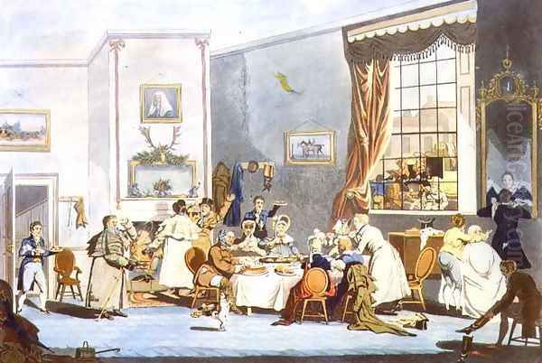 Stage Coach Passengers at Breakfast Oil Painting by James Pollard