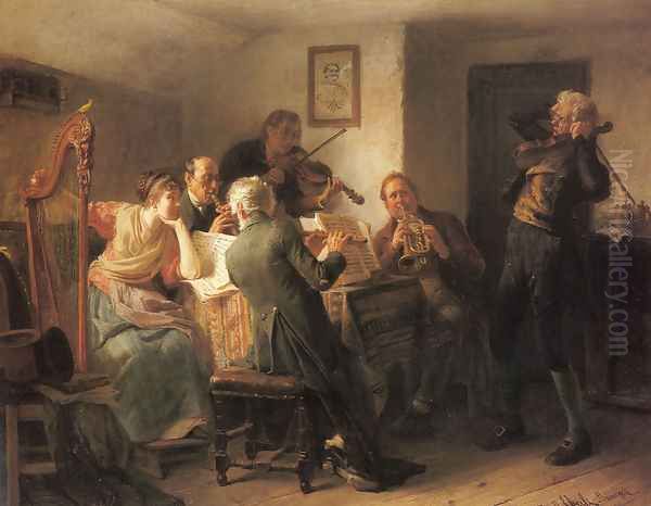 The Sour Note Oil Painting by Adolf Eberle