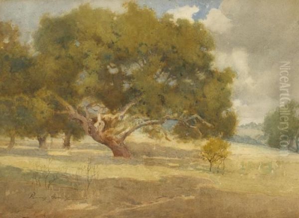 Majestic Oaks Oil Painting by Percy Gray