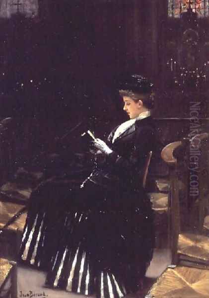 A Woman at Prayer, c.1889 Oil Painting by Jean-Georges Beraud