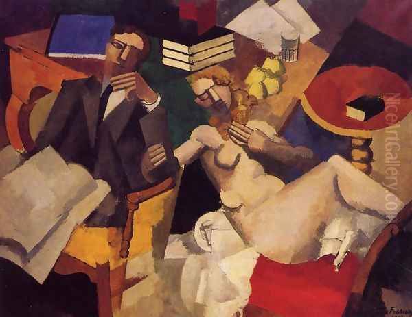 Married Life Oil Painting by Roger de La Fresnaye