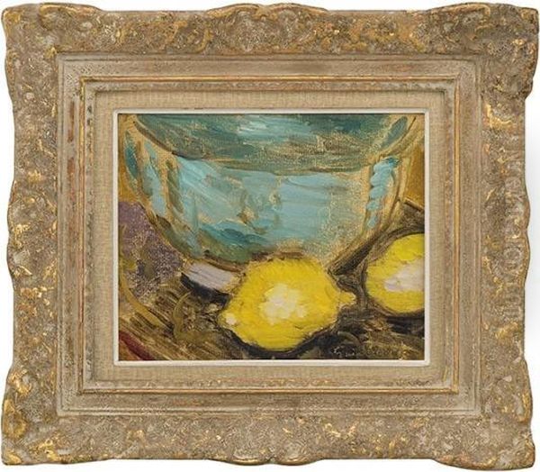 Still Life With Lemonsand Bowl by Isaac Grunewald