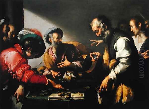 The Calling of St Matthew, c.1620 Oil Painting by Bernardo Strozzi