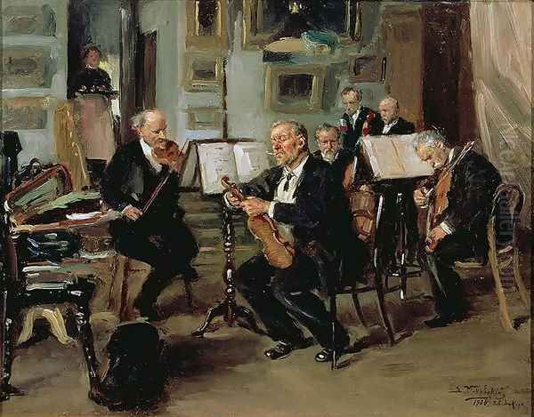 Musical Evening, 1906 Oil Painting by Vladimir Egorovic Makovsky