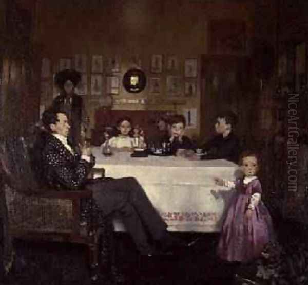 A Bloomsbury Family, 1907 Oil Painting by Sir William Newenham Montague Orpen