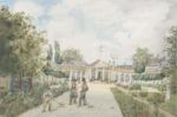 The Folly Saint-james In Neuilly, Paris Oil Painting by Theodore Gudin