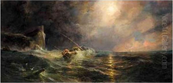 Shipwreck Oil Painting by Theodore Gudin