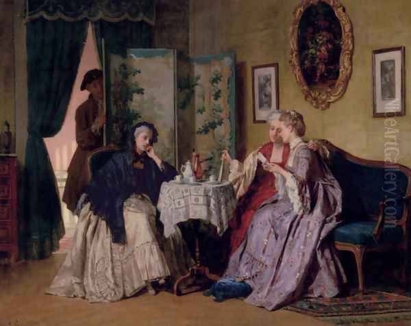 The Eavesdropper Oil Painting by Jean Carolus