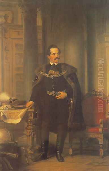 Desseweffy Emil, 1866 Oil Painting by Miklos Barabas