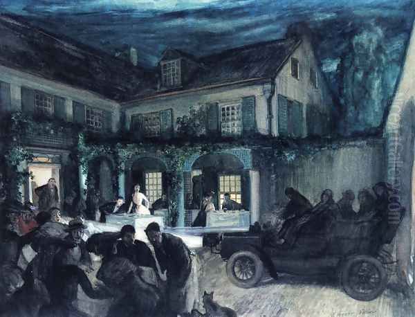 Saturday Night Oil Painting by Everett Shinn