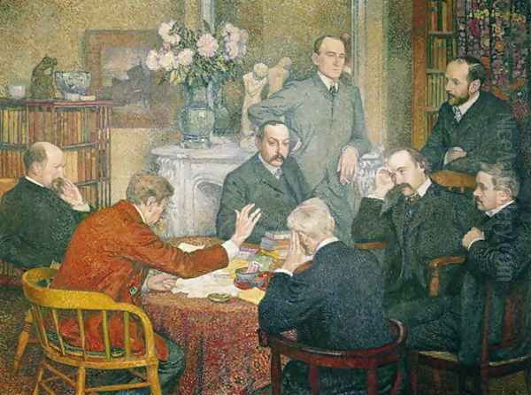 The Reading, 1903 Oil Painting by Theo van Rysselberghe