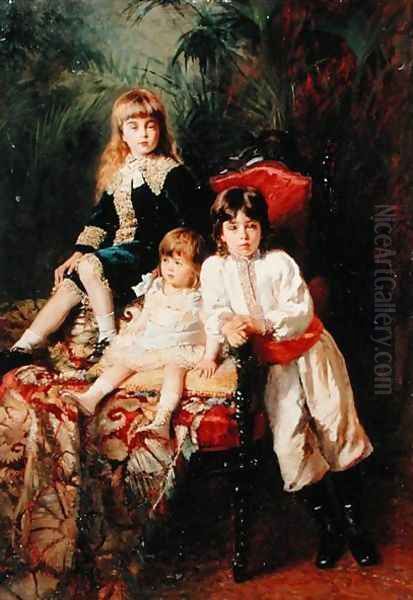 Mr. Balashov's Children, 1880 Oil Painting by Konstantin Egorovich Egorovich Makovsky