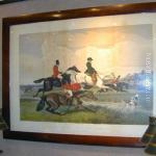 The Run Oil Painting by John Frederick Herring Snr