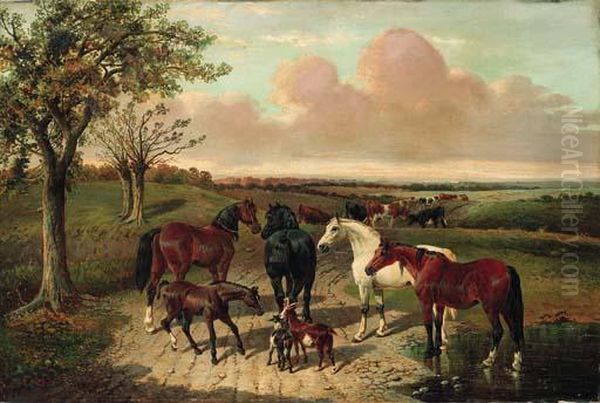 The Path To Pasture Oil Painting by John Frederick Herring Snr