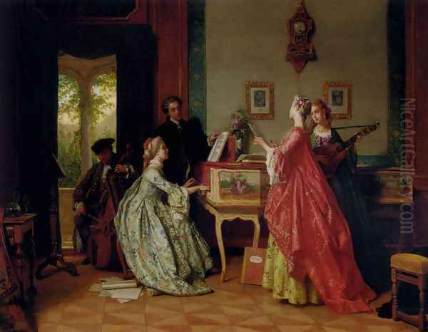 The Recital Oil Painting by Jean Carolus