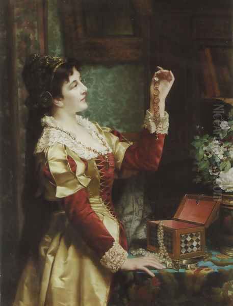 The Jewel Case Oil Painting by Jan Frederik Pieter Portielje