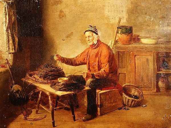 Fisherman at Home, 1859 Oil Painting by Thomas Chambers