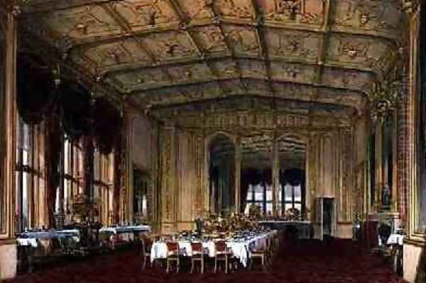 The State Dining Room at Windsor Oil Painting by Joseph Nash