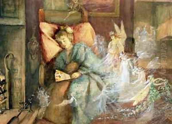 Dreaming Oil Painting by John Anster Fitzgerald