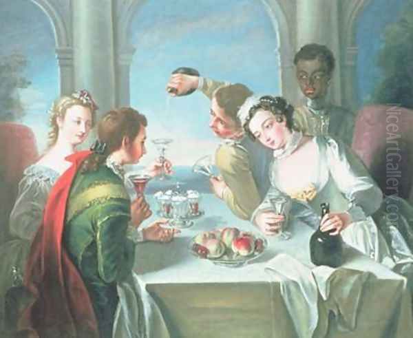 The Five Senses The Sense of Taste Oil Painting by Philipe Mercier