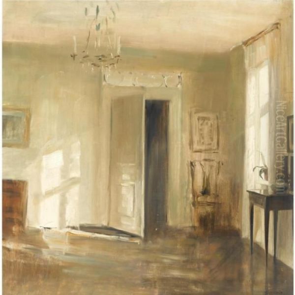 Interior (interior) Oil Painting by Carl Vilhelm Holsoe