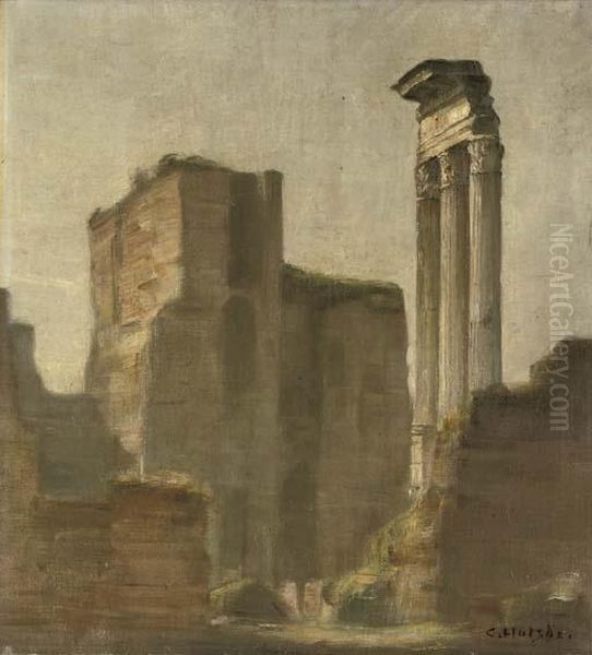 Ruiner (ruins) Oil Painting by Carl Vilhelm Holsoe