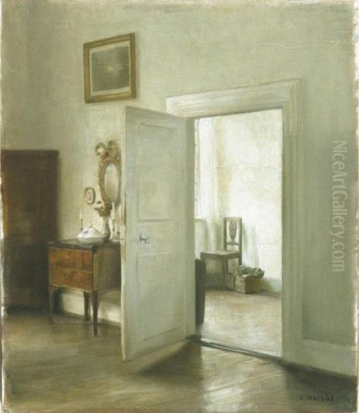 Interior (interior) Oil Painting by Carl Vilhelm Holsoe