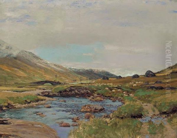 Highland River In Argyll Oil Painting by George Houston